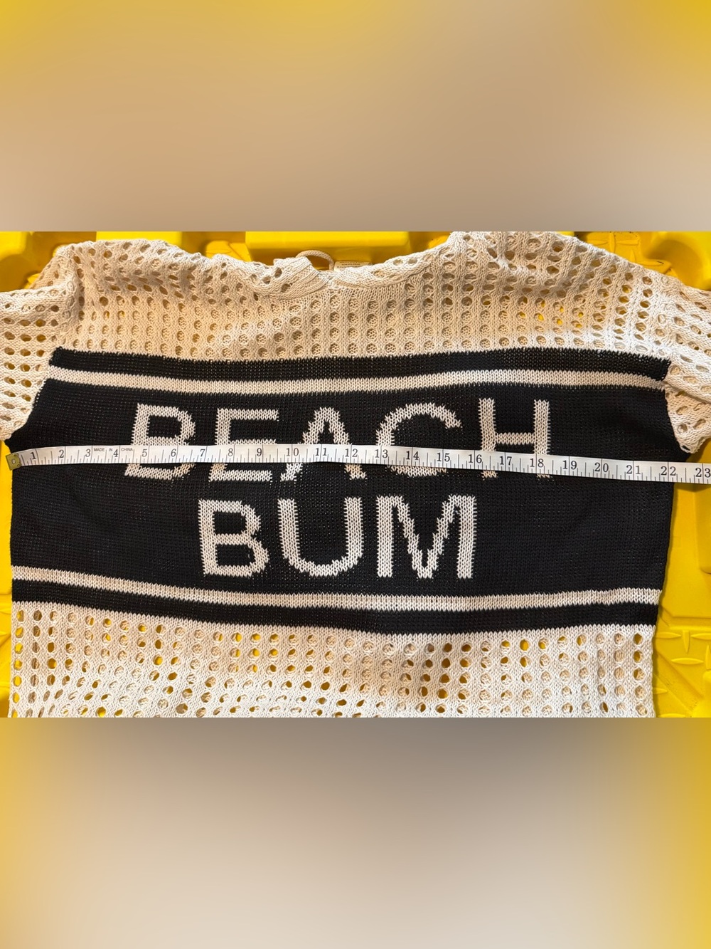 Beach Bum Crochet Hoodie & Shorts Coverup Set - Cream/Black - Picture 8 of 9